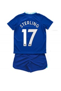 Chelsea Raheem Sterling #17 Babyklær Hjemme Fotballdrakt til barn 2022-23 Korte ermer (+ Korte bukser)
